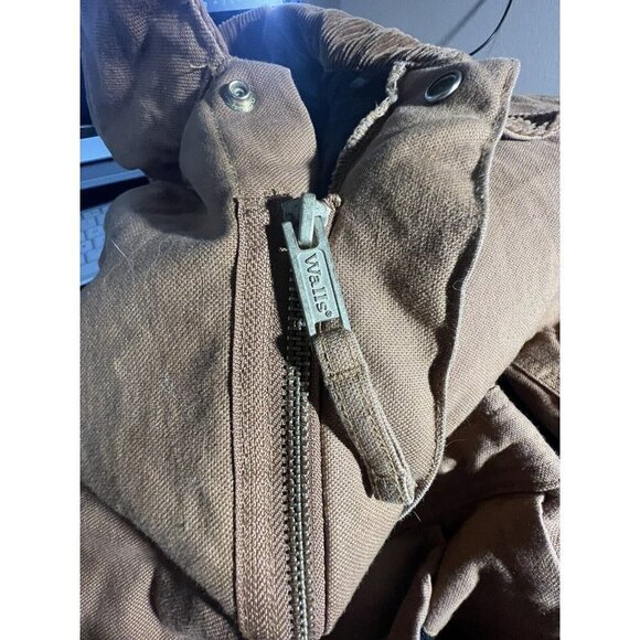 Walls Insulated Duck Overalls Men's Size LR GR Enduro Flex Stretch Canvas Brown - Picture 13 of 15